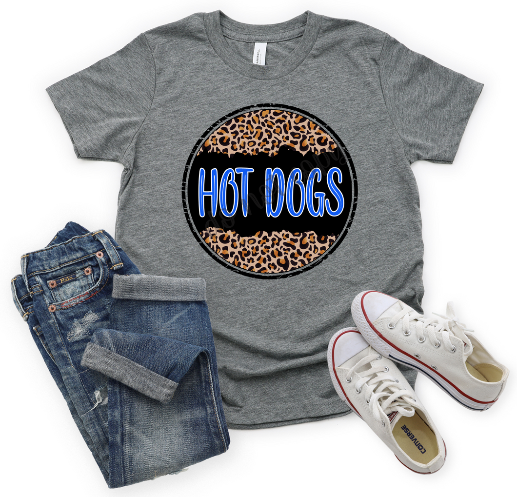 Hot Dogs Royal In Black & Leopard Circle