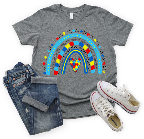 I See Your True Colors Autism Rainbow Transfer