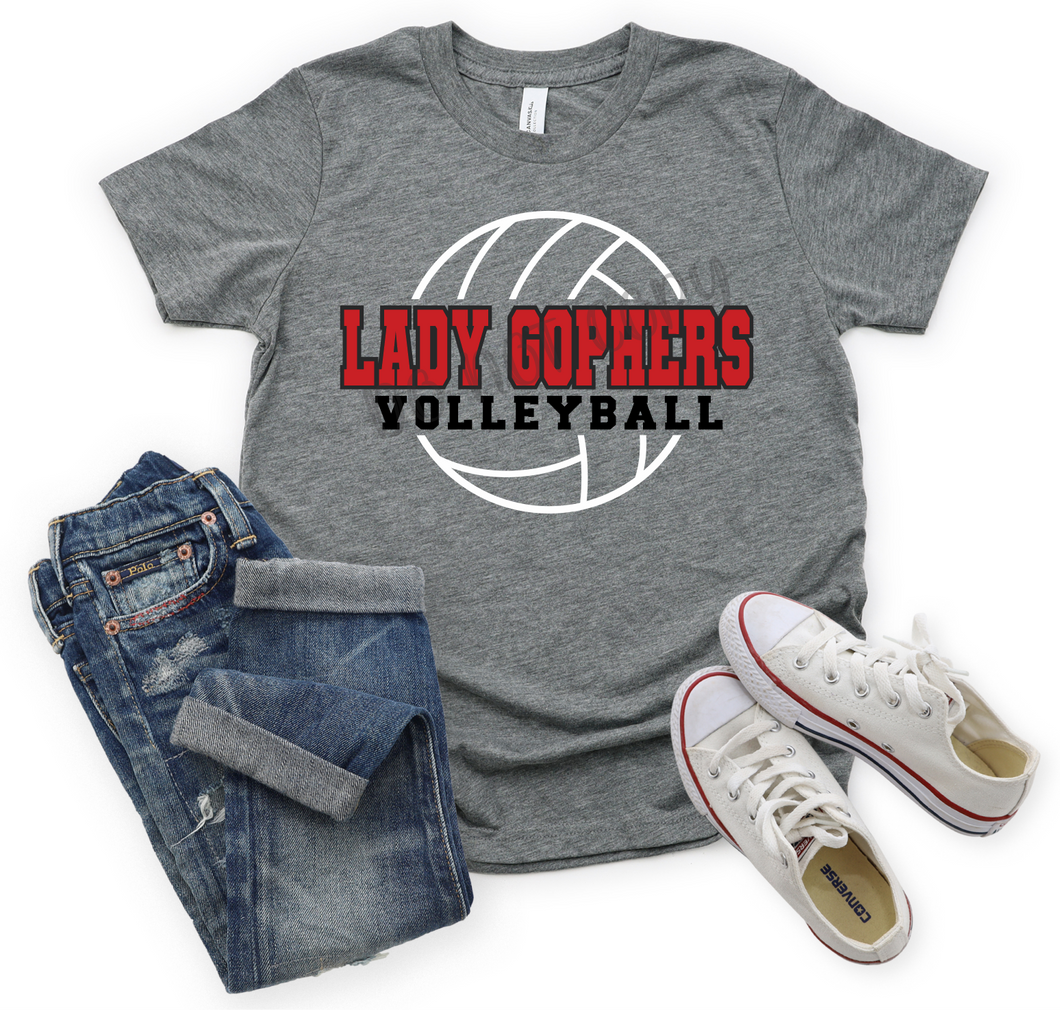 Lady Gophers Red & Black Volleyball