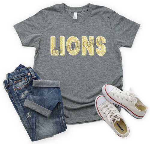 Lions Old Gold Scribble Font