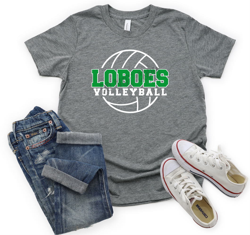 Loboes Green & White Volleyball