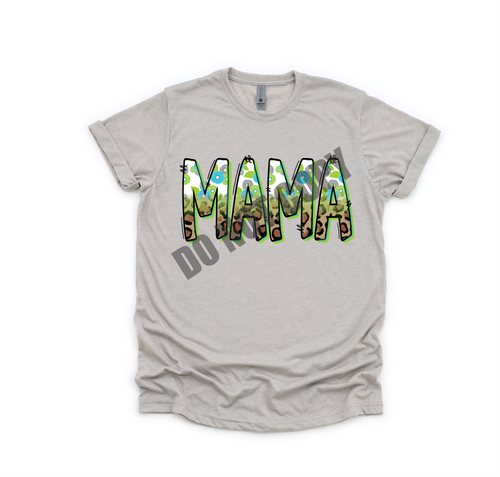 Mama Spring Leopard Green Transfer