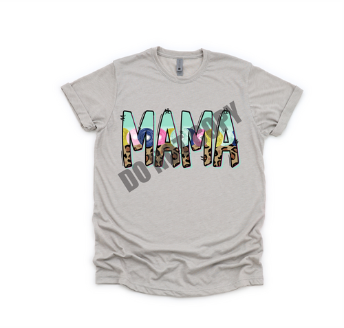 Mama Spring Leopard Mint Transfer