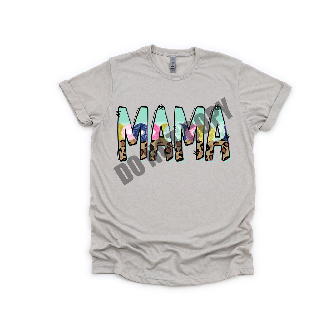 Mama Spring Leopard Mint Transfer