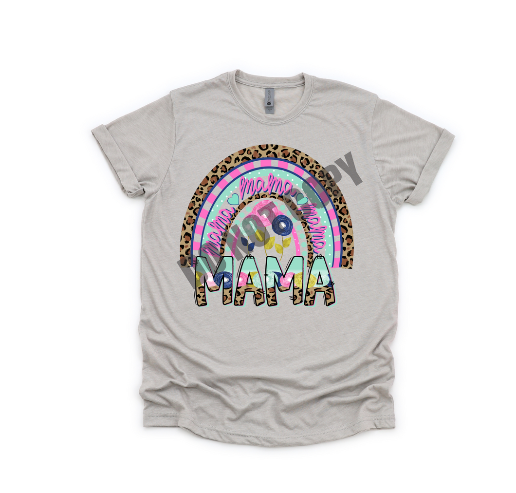 Mama Spring Leopard Rainbow Transfer