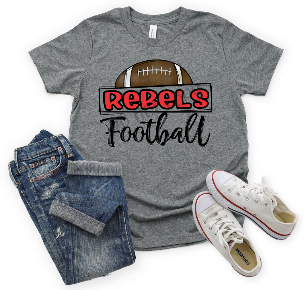 Rebels Red & Black Football