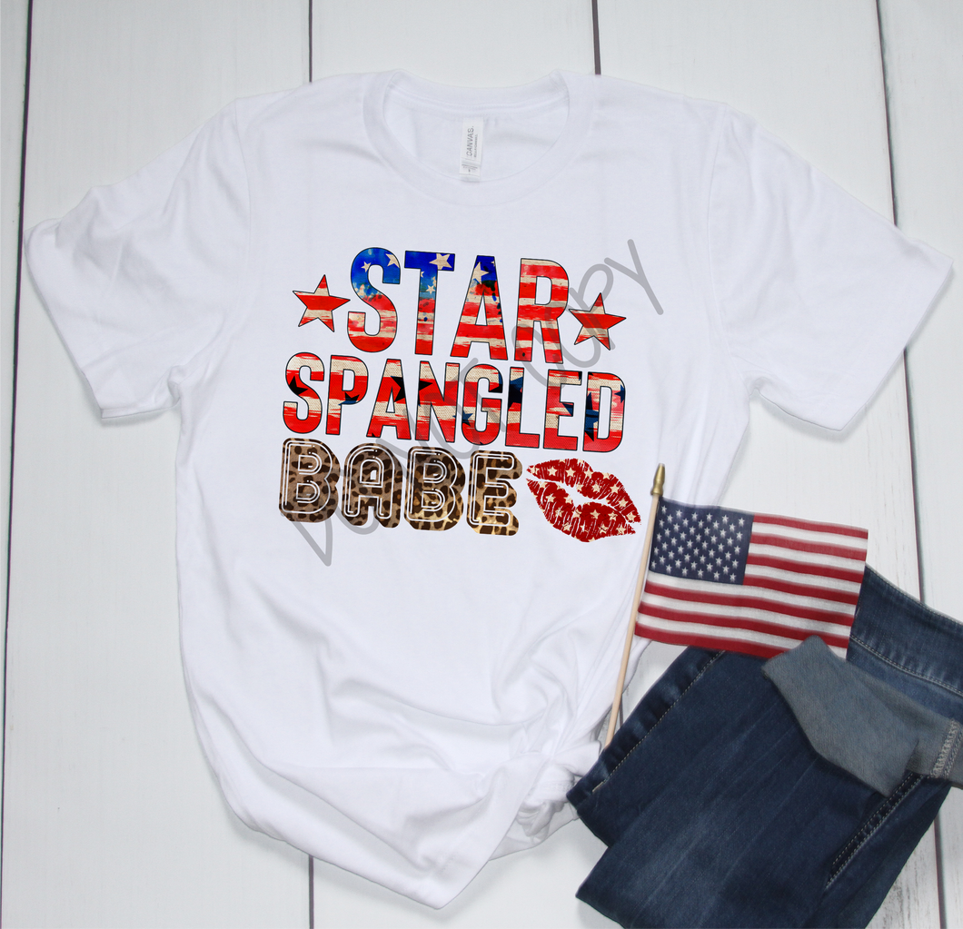 Star Spangled Babe Leopard Transfer