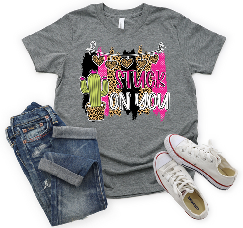 Stuck On You Pink, Black & Leopard Backsplash With Cactus Transfer