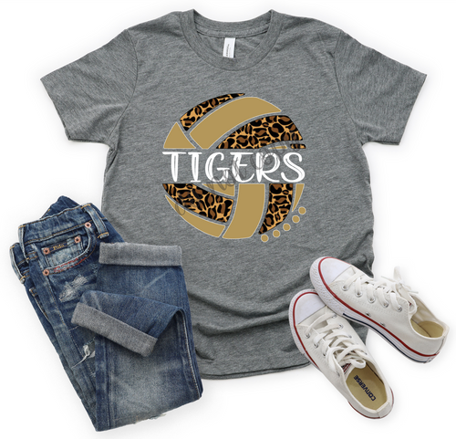 Tigers Vegas Gold & White Volleyball Leopard Ball