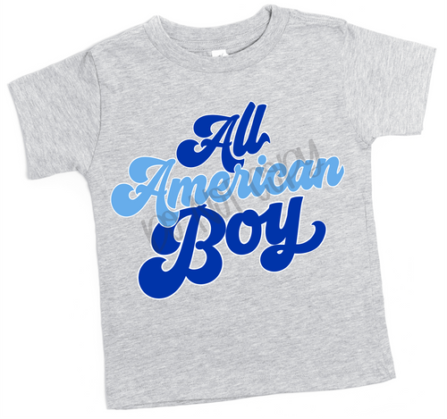 All American Boy Blue & Light Blue Transfer