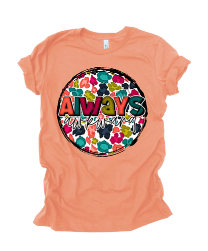 Always Awkward Colorful Leopard Circle Transfer