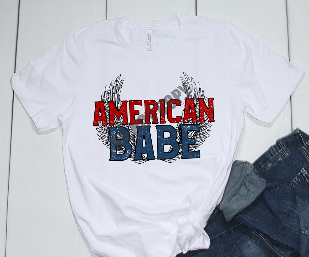 American Babe Wings Retro Transfer