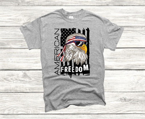 American Freedom Eagle With Flag And Sunglasses Transfer