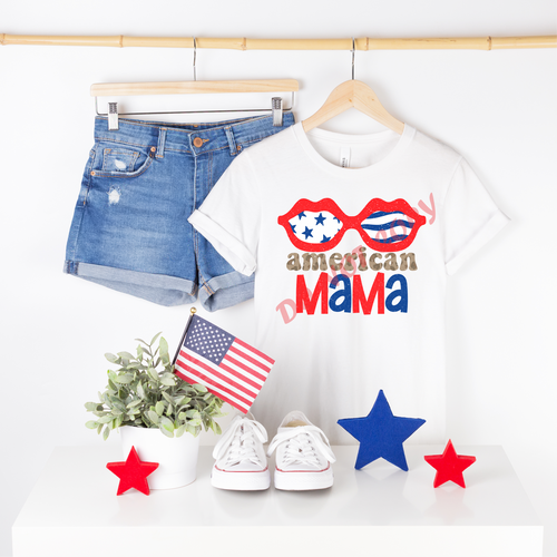 American Mama Glasses Retro Transfer