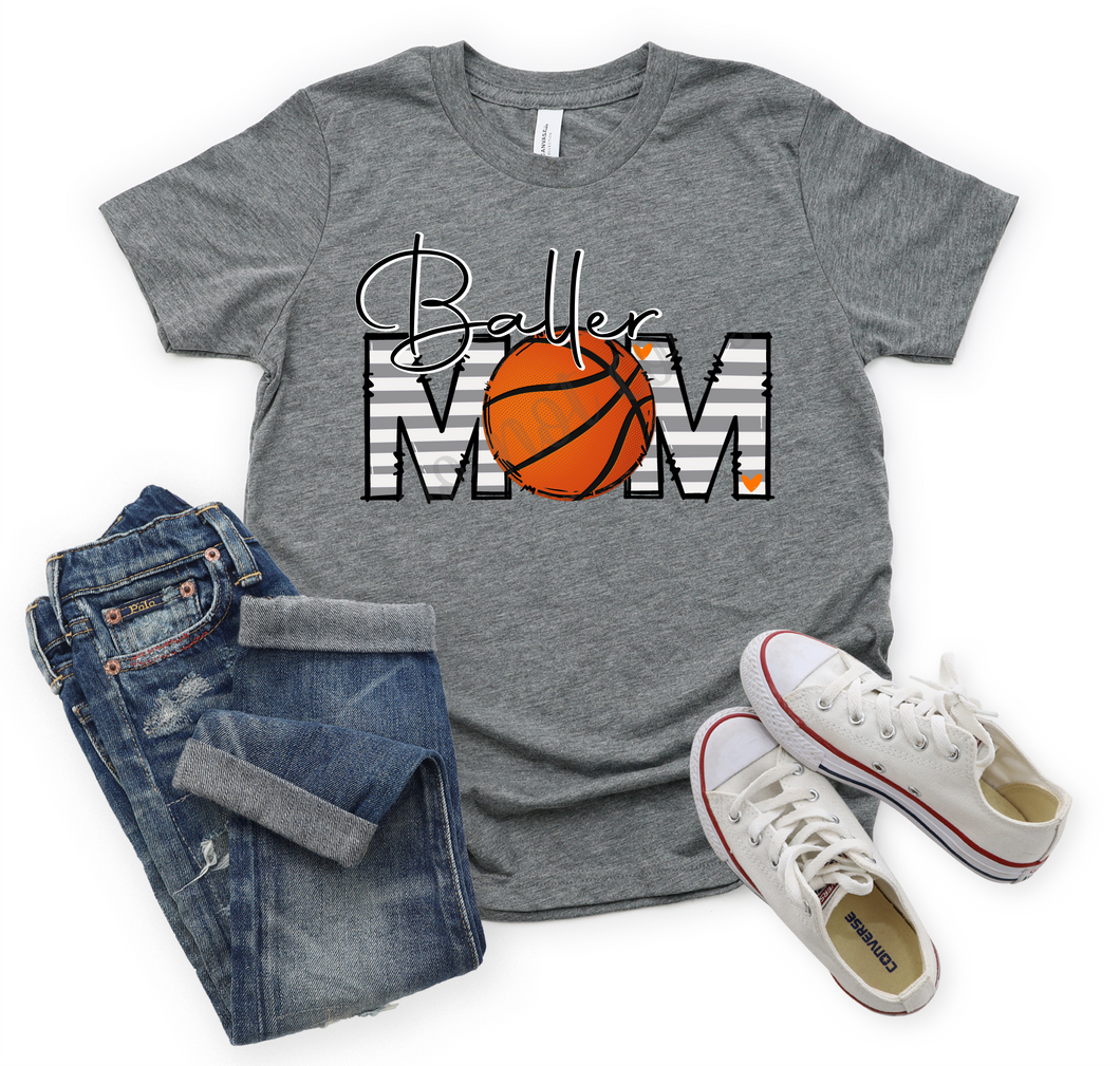 Baller Mom Basketball Stripes