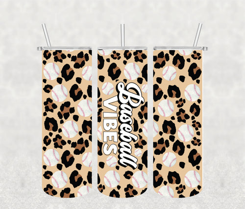 Baseball Cheetah Wrap/Tumbler