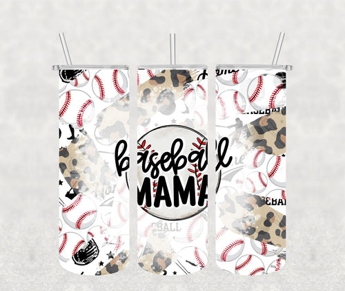 Baseball Mama Cheetah Wrap/Tumbler