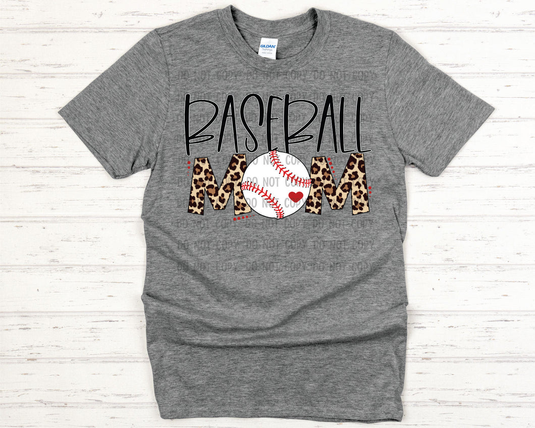 Baseball Mom Cheetah Transfer