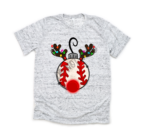 Baseball Reindeer Ornament Transfer