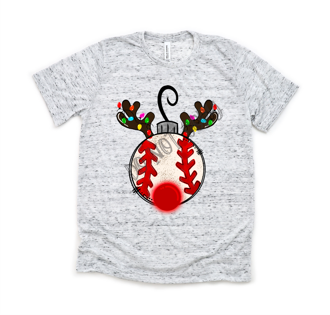 Baseball Reindeer Ornament Transfer