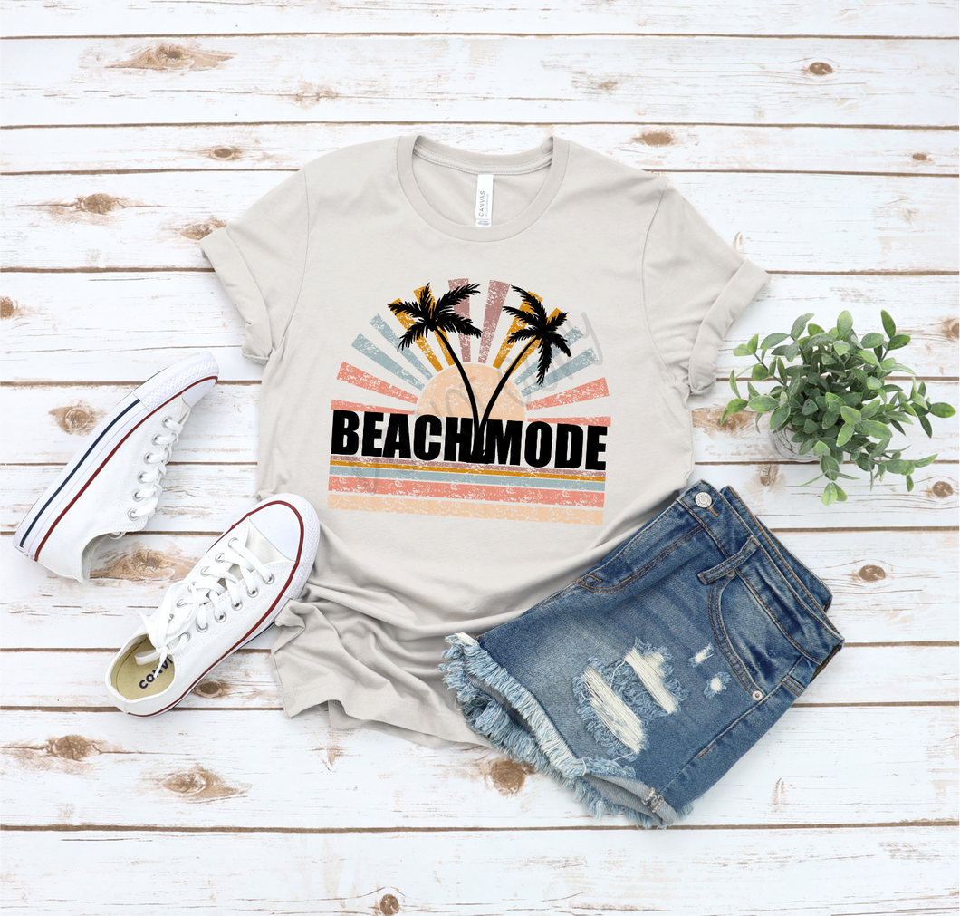 Beach Mode Black With Vintage Sunset