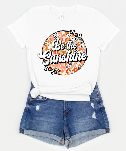 Be The Sunshine Retro & Leopard Circle Transfer