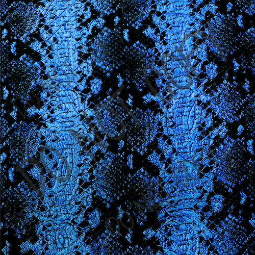 Blue Black Snakeskin Background 12x12