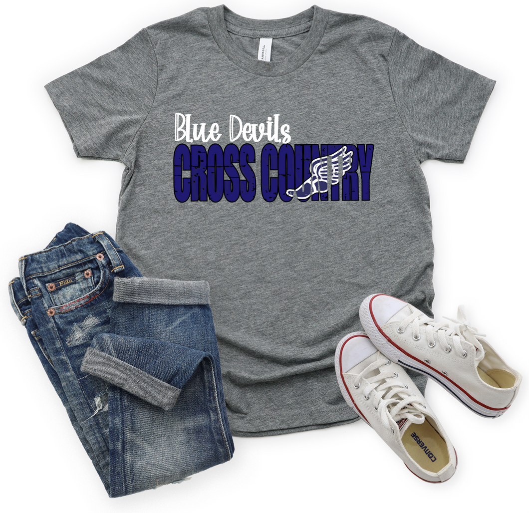 Blue Devils Navy & White Cross Country