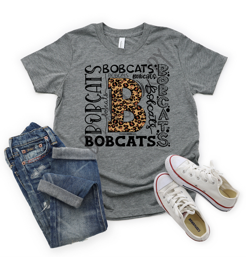 Bobcats Leopard Typography Transfer