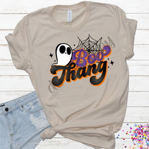 Boo Thang Ghost With Spider Web Transfer