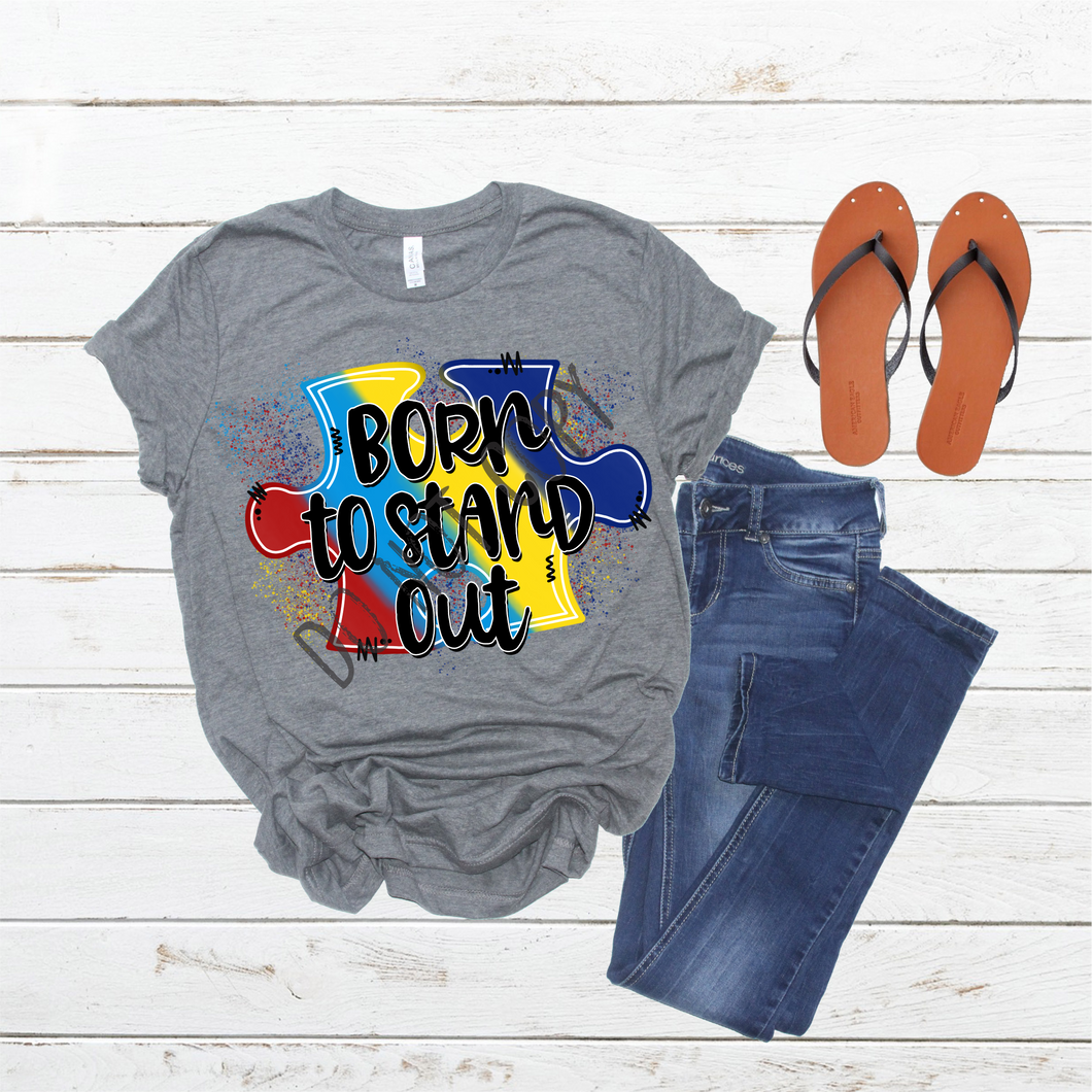 Born to Stand Out Autism Awareness Transfer