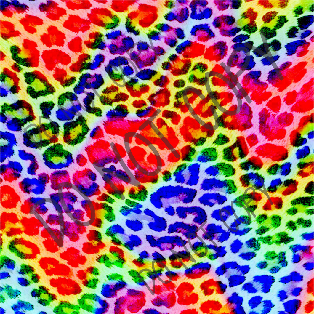 Bright Colorful Leopard Background 12x12