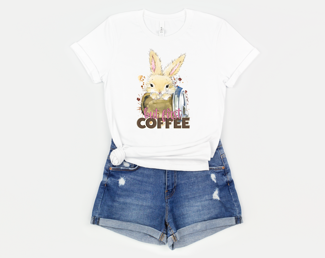 But First Coffee Bunny Transfer