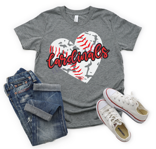 Cardinals Baseball Heart