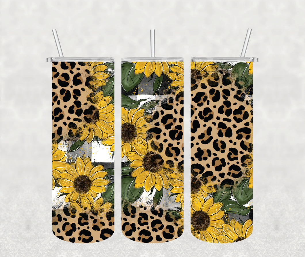 Cheetah Sunflowers Wrap/Tumbler