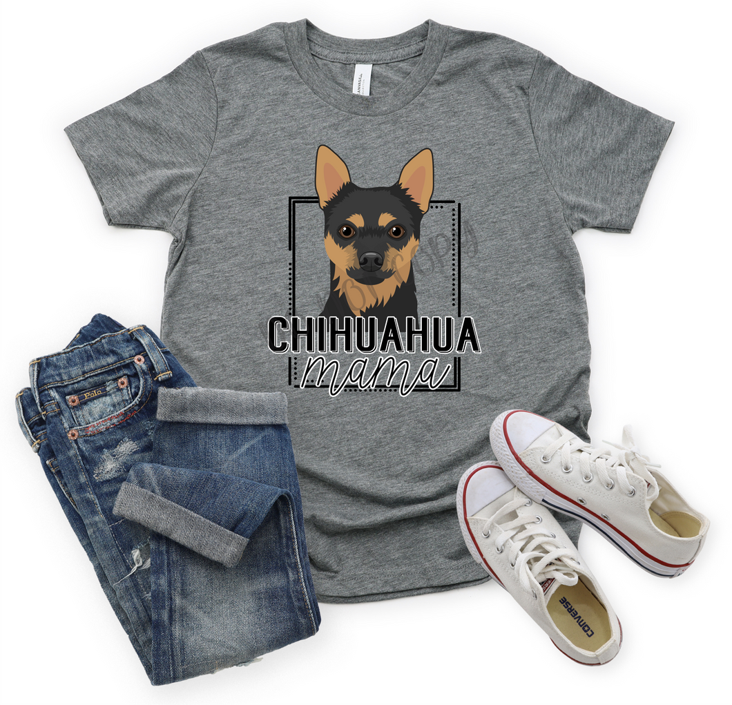 Chihuahua Mama Brown & Black Transfer