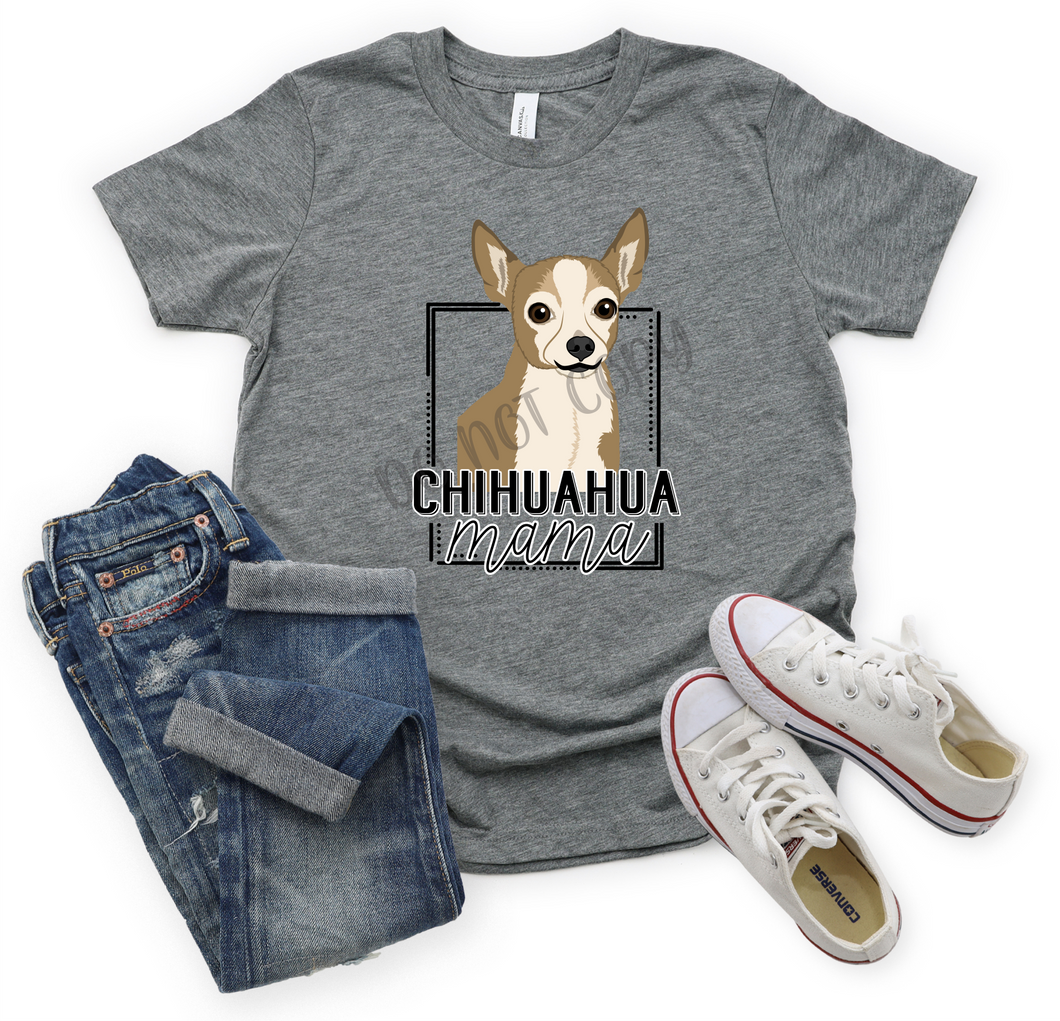 Chihuahua Mama Brown & White Transfer