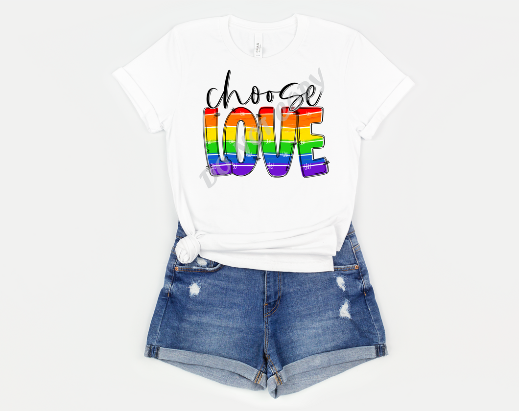 Choose Love Rainbow Transfer