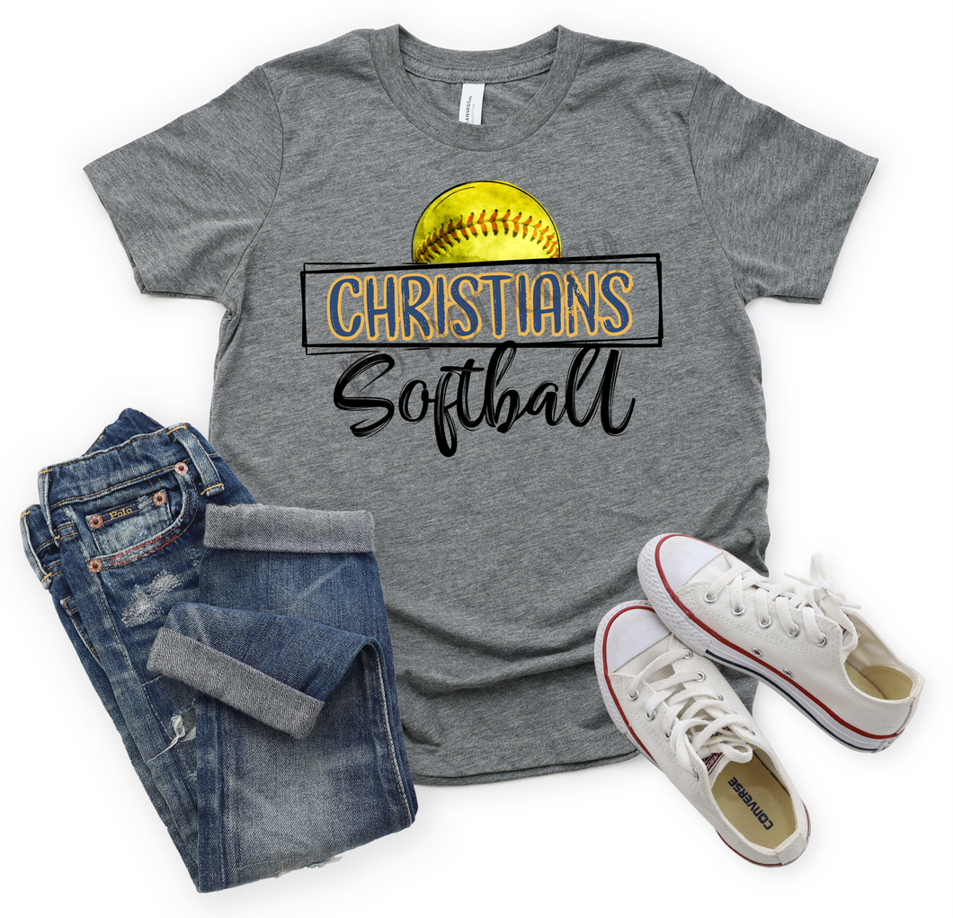 Christians Navy & Gold Softball