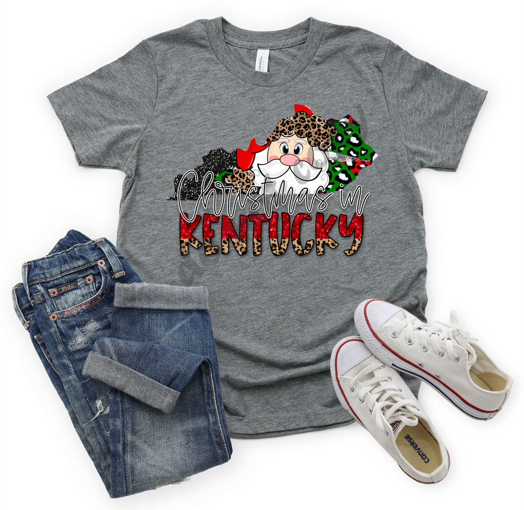 Youth Christmas In State Red Leopard Design Design