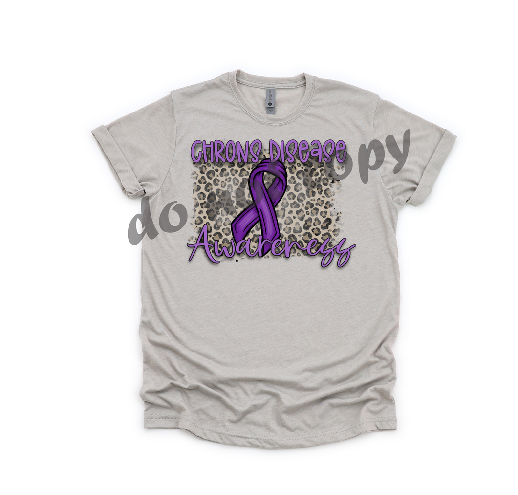 Chrons Disease Awareness Leopard Transfer