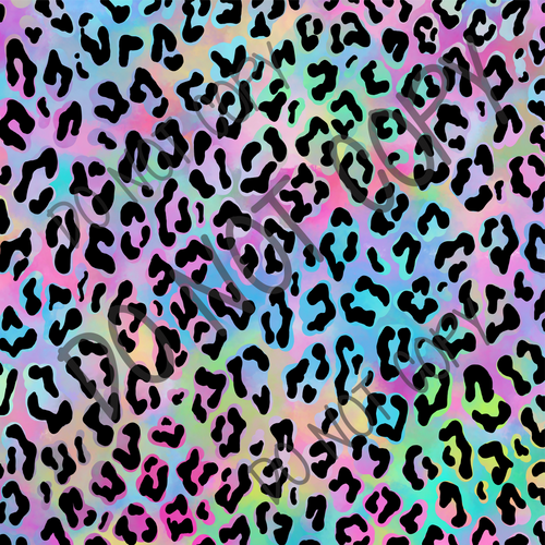 Colorful Leopard Background 12x12