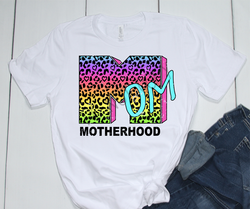 Bright Colorful Leopard Motherhood Transfer