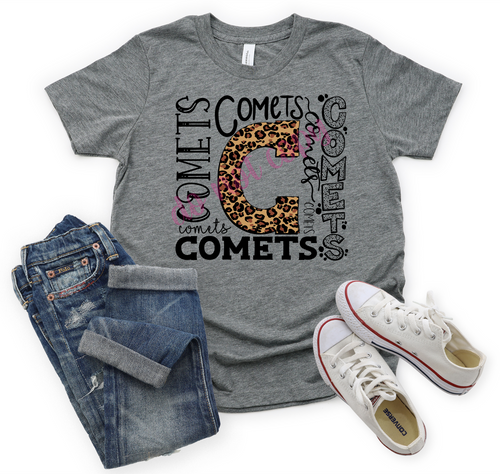 Comets Leopard Typography Transfer