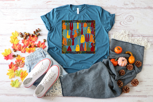 Count Your Blessings Not Your Calories Leop Frame Transfer