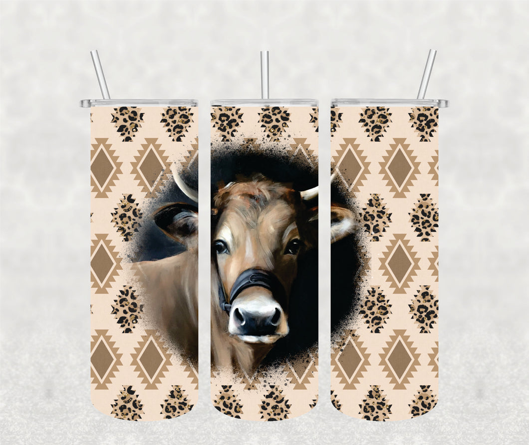 Cow Aztec Cheetah  Wrap/Tumbler