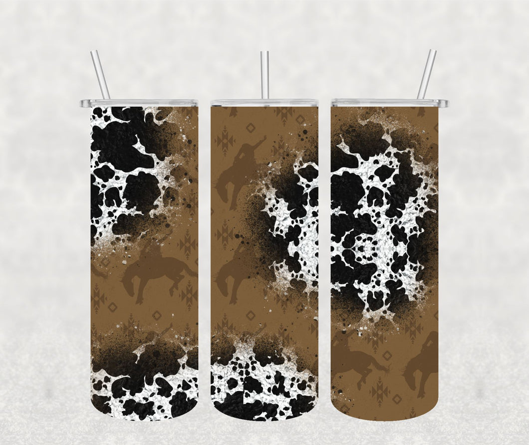 Cowboy and Cowhide Brown Wrap/Tumbler