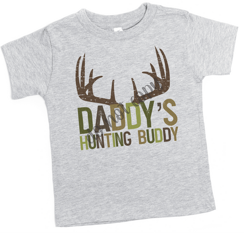Daddy's Hunting Buddy Brown & Green Transfer