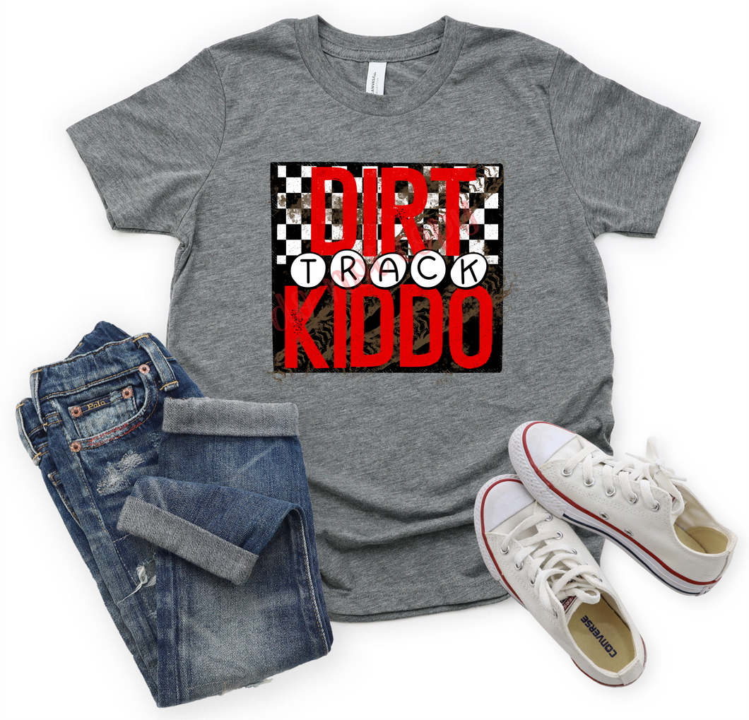 Race Track Kiddo Black, Red & White Checkered Box Transfer