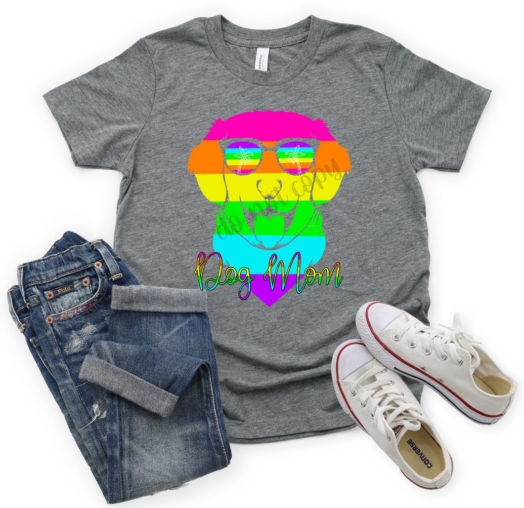Dog Mom Neon Colors Transfer